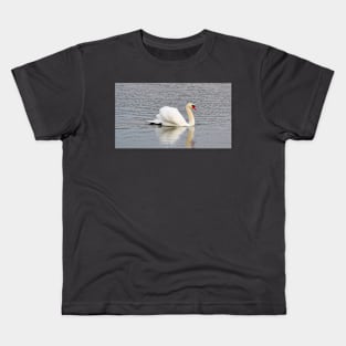 Mute Swan Swimming In The Water Kids T-Shirt